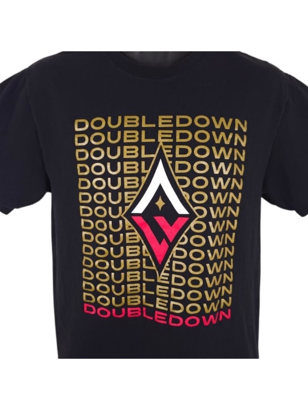 Las Vegas Aces T Shirt Mens Size Medium Black WNBA Basketball Double Down